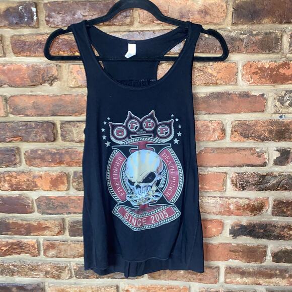 Five Finger Death Bunch Bella Canvas Black Graphic Racerback Tank Top Size Large - Picture 1 of 4